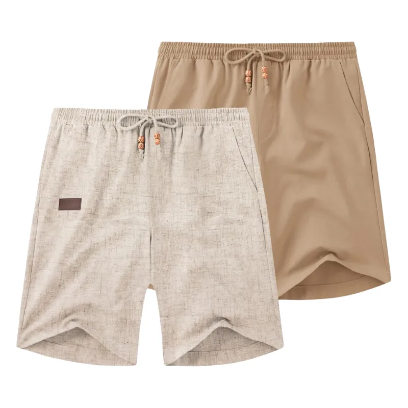 2 Pack Casual Linen Vacation Shorts – Your Perfect Summer Essential