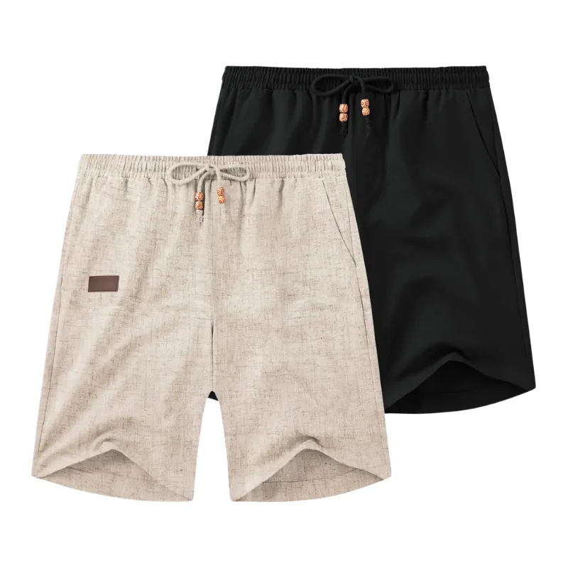 2 Pack Casual Linen Vacation Shorts – Your Perfect Summer Essential