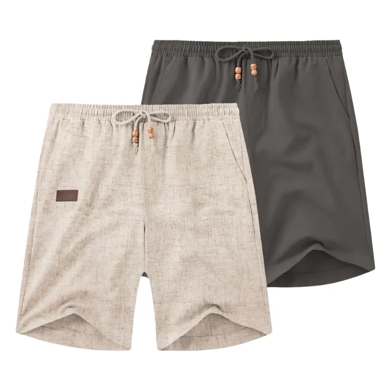 2 Pack Casual Linen Vacation Shorts – Your Perfect Summer Essential