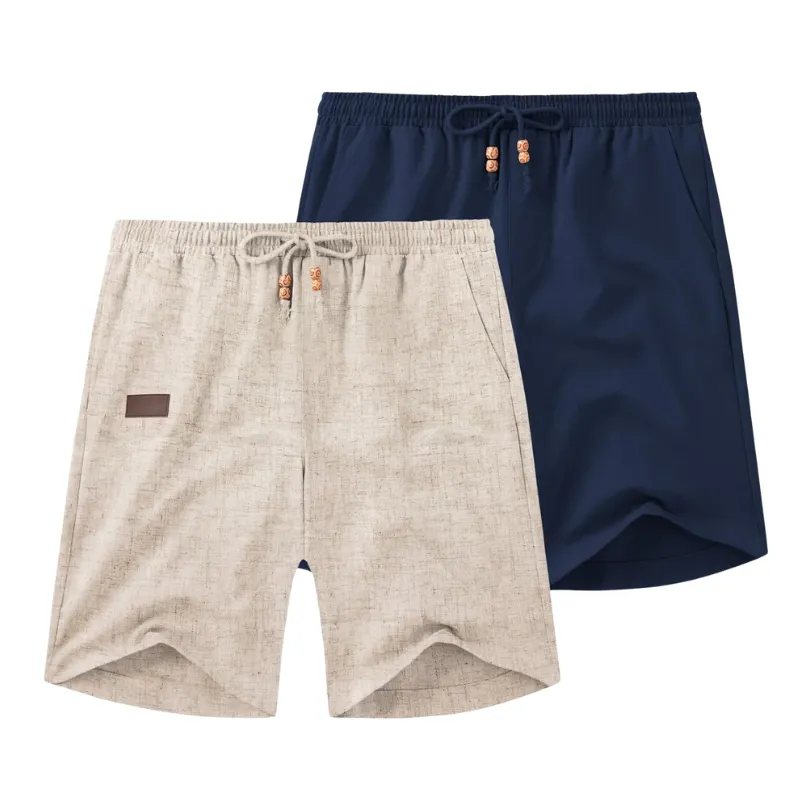 2 Pack Casual Linen Vacation Shorts – Your Perfect Summer Essential