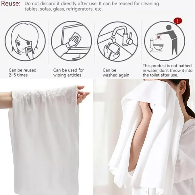 5 Pcs Disposable Bath Towels,42 x 27 inch Bath Towel,Individual Packaging Mini Cotton Coin Towels,Hotel Large Towel,Portable Towels Camping Wipes Magic Towels Compressed Bath Towel Wash Cloths