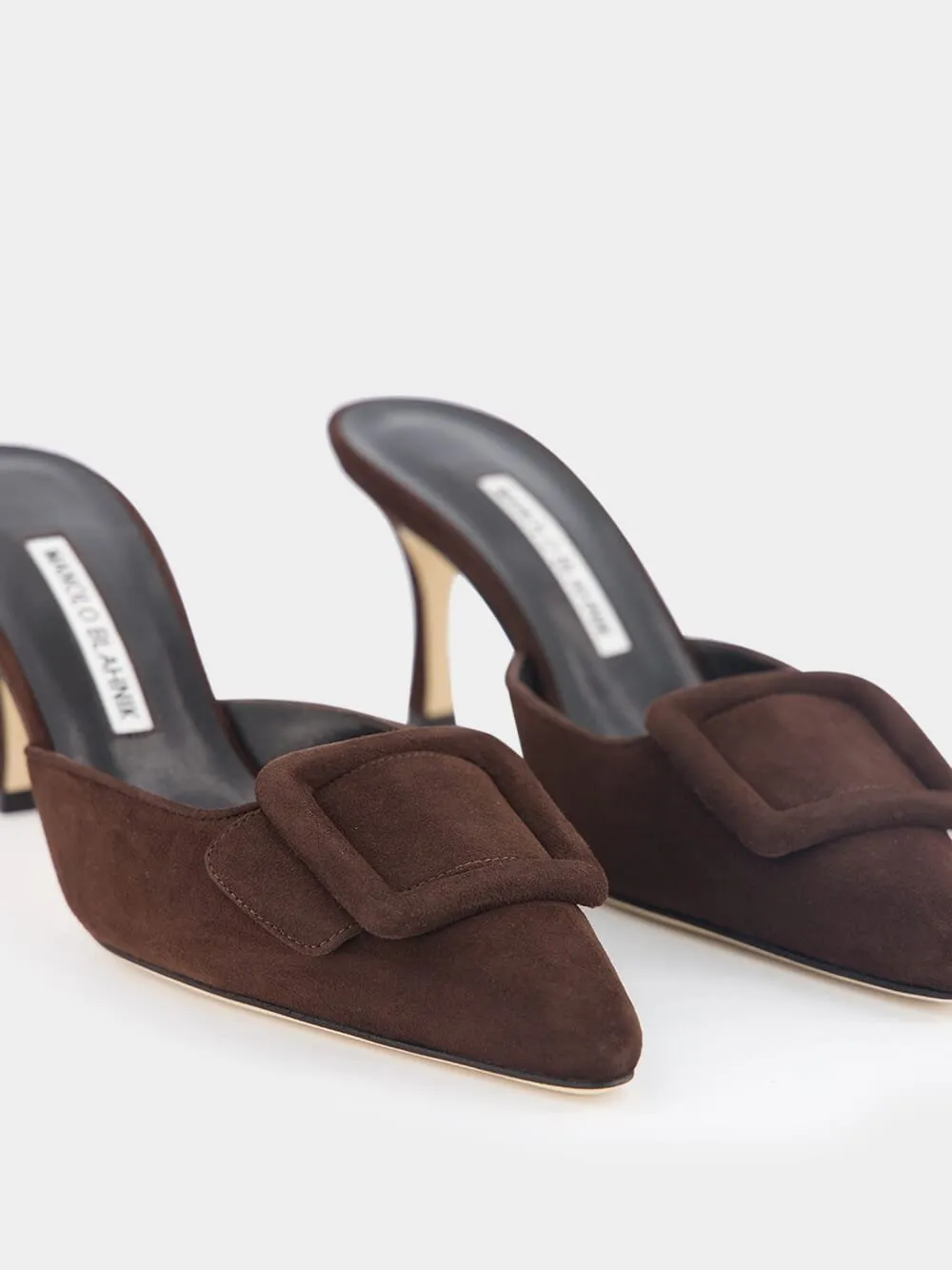 70mm Buckle-Detail Pointed Mules