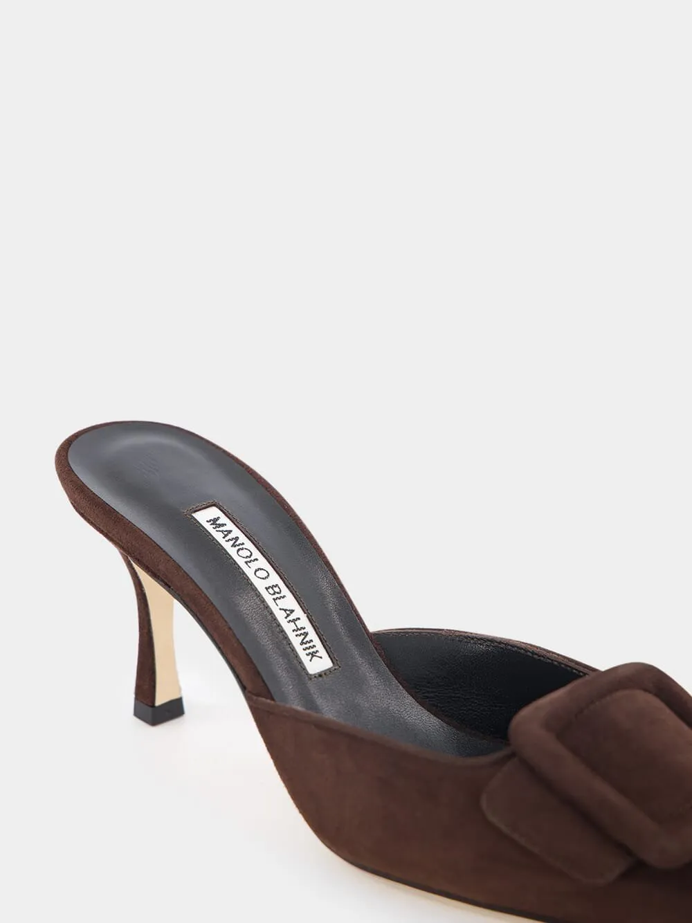 70mm Buckle-Detail Pointed Mules