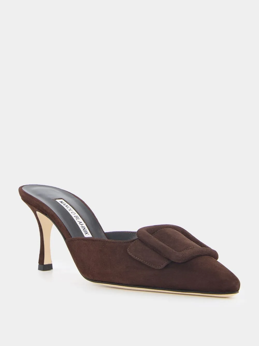 70mm Buckle-Detail Pointed Mules