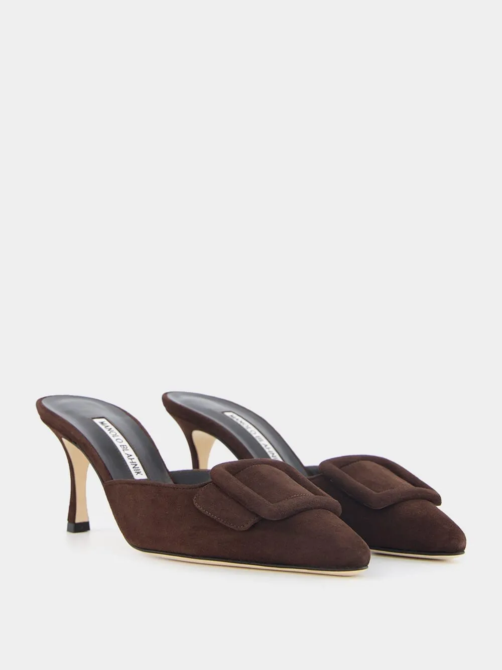 70mm Buckle-Detail Pointed Mules