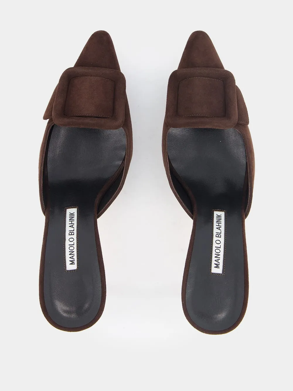 70mm Buckle-Detail Pointed Mules