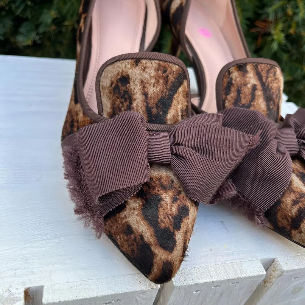 AD & Daughters Cavielle Leopard Print d'Orsay Heels - Size 6.5