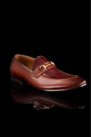 ADIDAS PELLE LINE LUCAS - LOAFER WITH MEDUSA ORNAMENT - BURGUNDY (42 (9 - 9.5 US), 199)