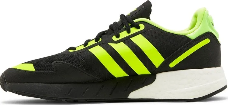 Adidas ZX 1K Boost 'Bold Logo Graphic - Black Solar Yellow' Sneakers, Black