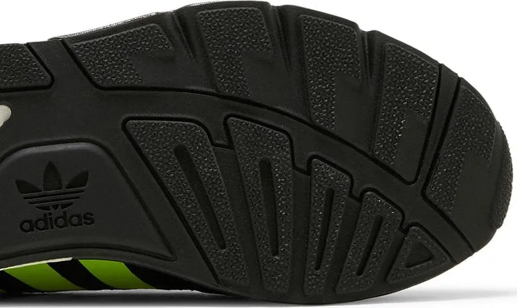 Adidas ZX 1K Boost 'Bold Logo Graphic - Black Solar Yellow' Sneakers, Black