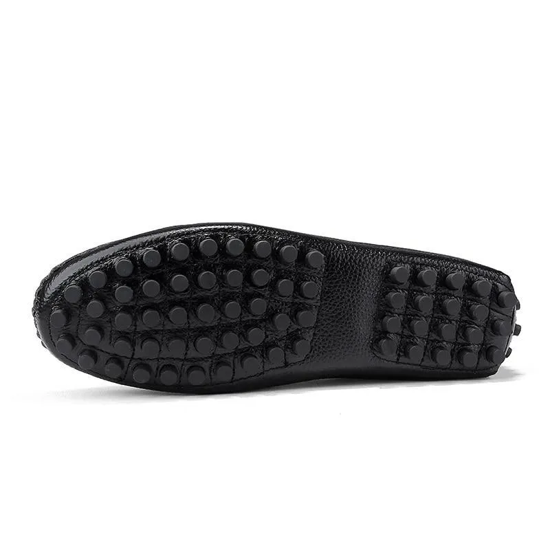 Angelo Ricci™ Genuine Leather Loafers With Spikes