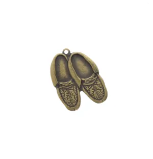 Antique Brass Moccasins Shoe Charm, Pk/6