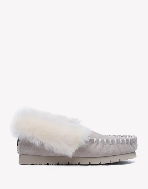 Australian Shepherd UGG Ankle Slippers Unisex Popo Premium Sheepskin Moccasins