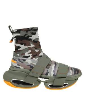 Balmain B-Bold Camouflage Sneakers