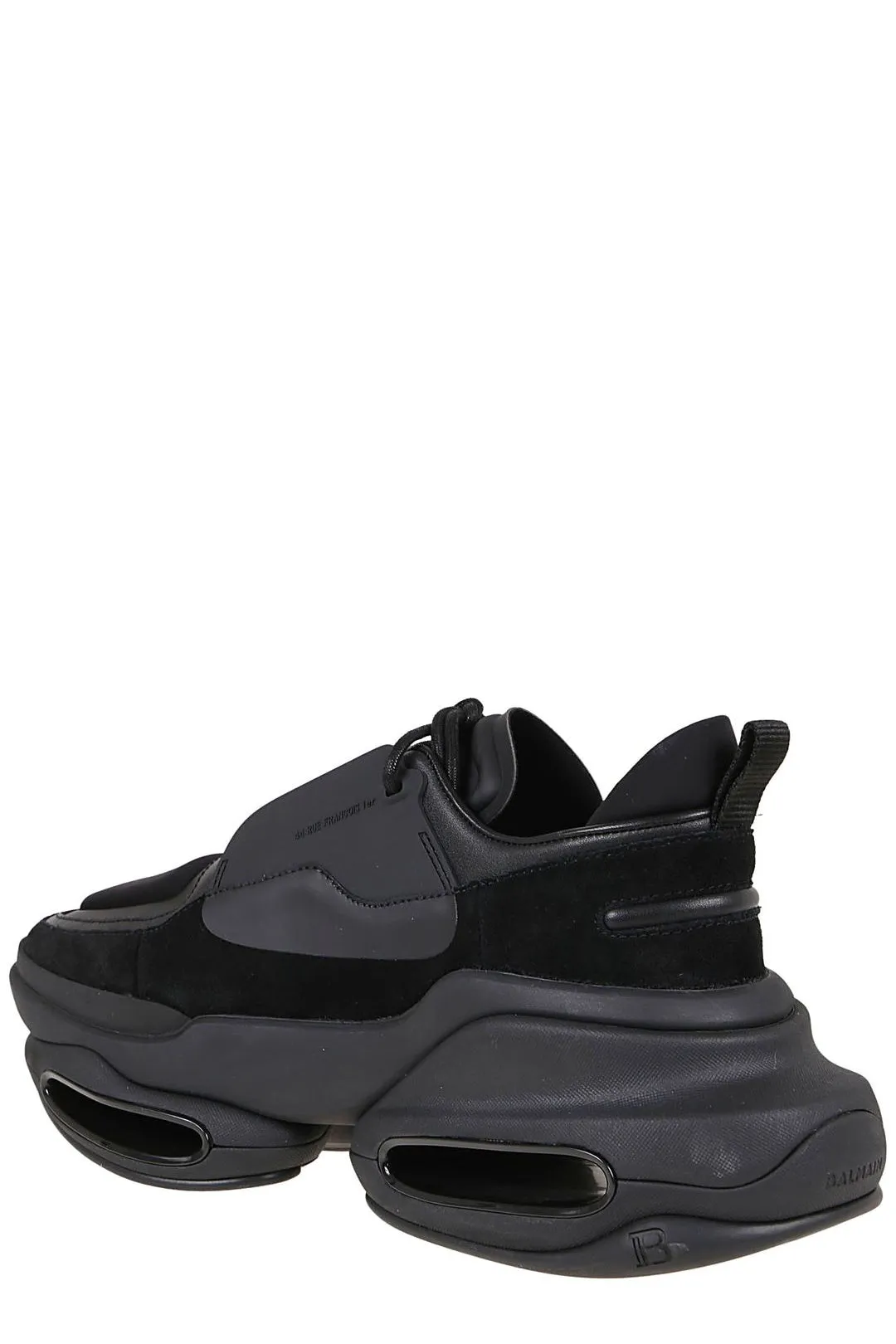 Balmain B-Bold Lace-Up Logo Embossed Sneakers