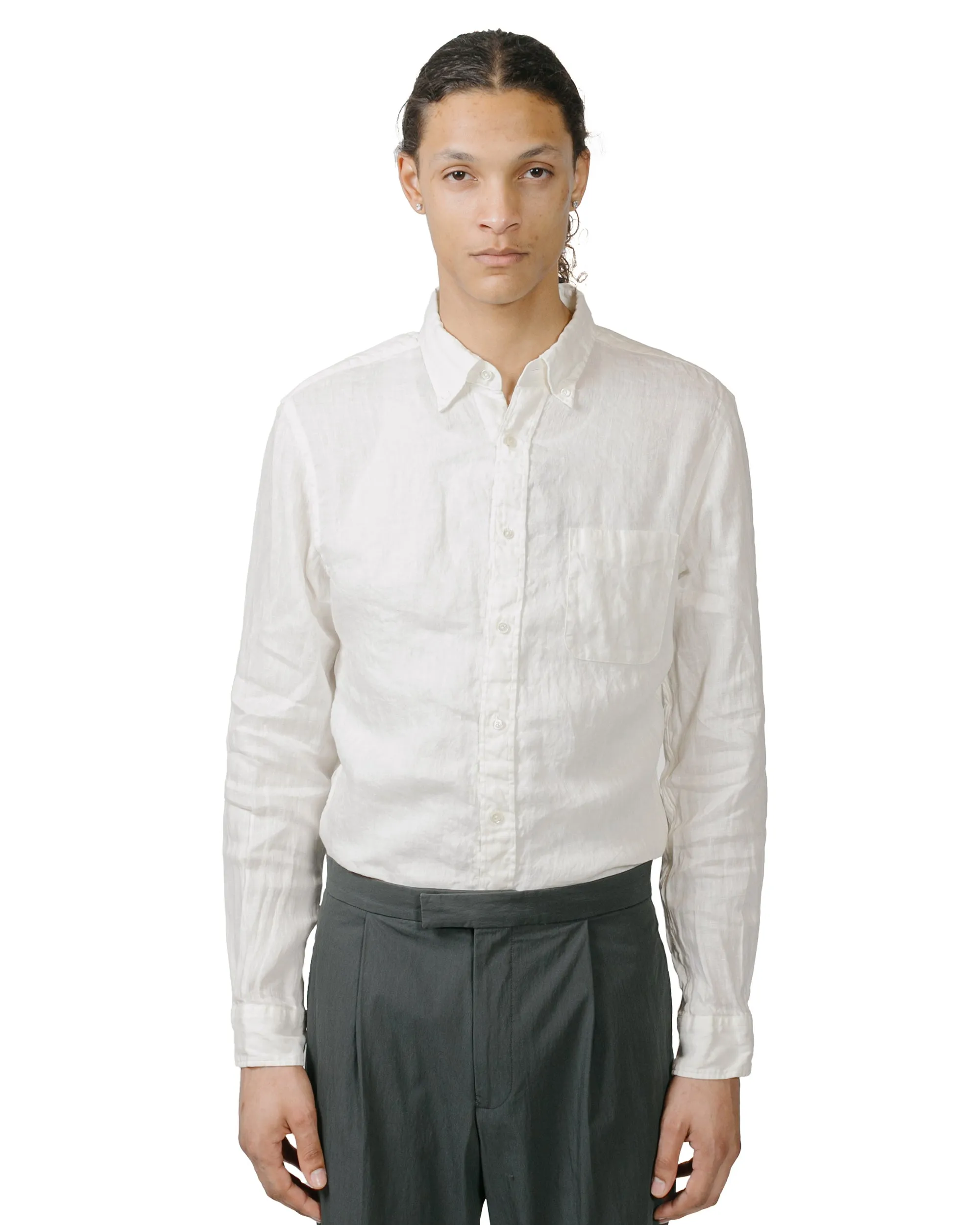 Beams Plus B.D. Linen Oxford White