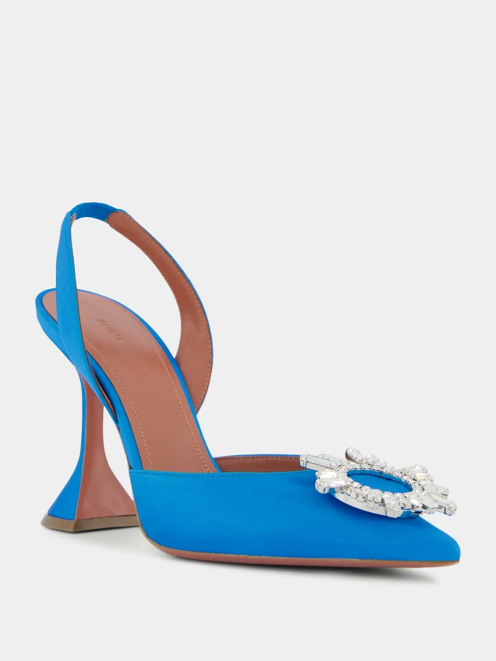Begum Sling 95mm Satin Pumps