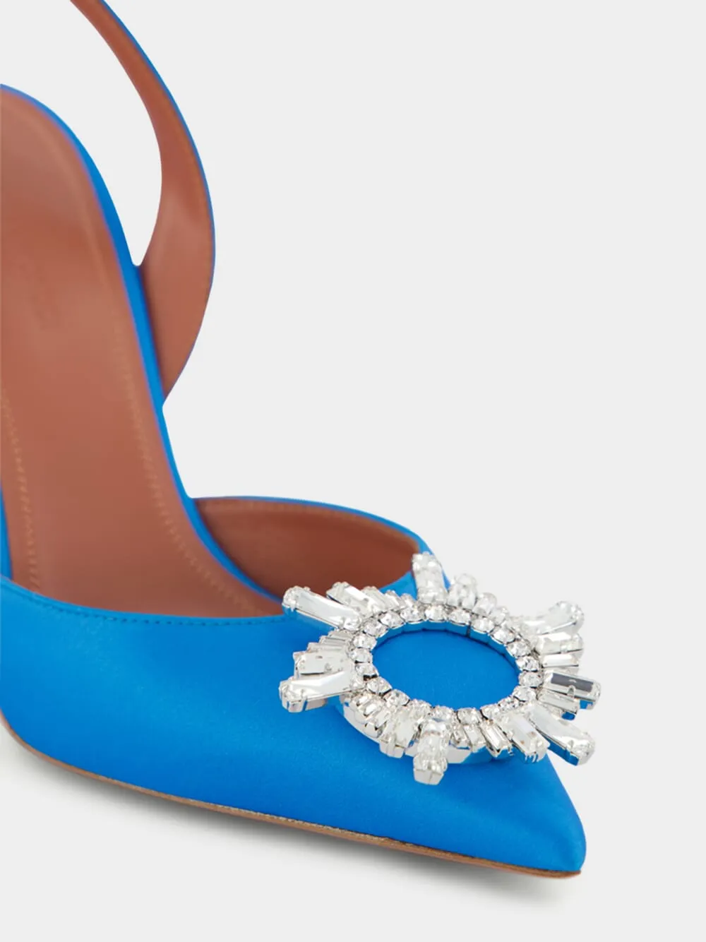 Begum Sling 95mm Satin Pumps