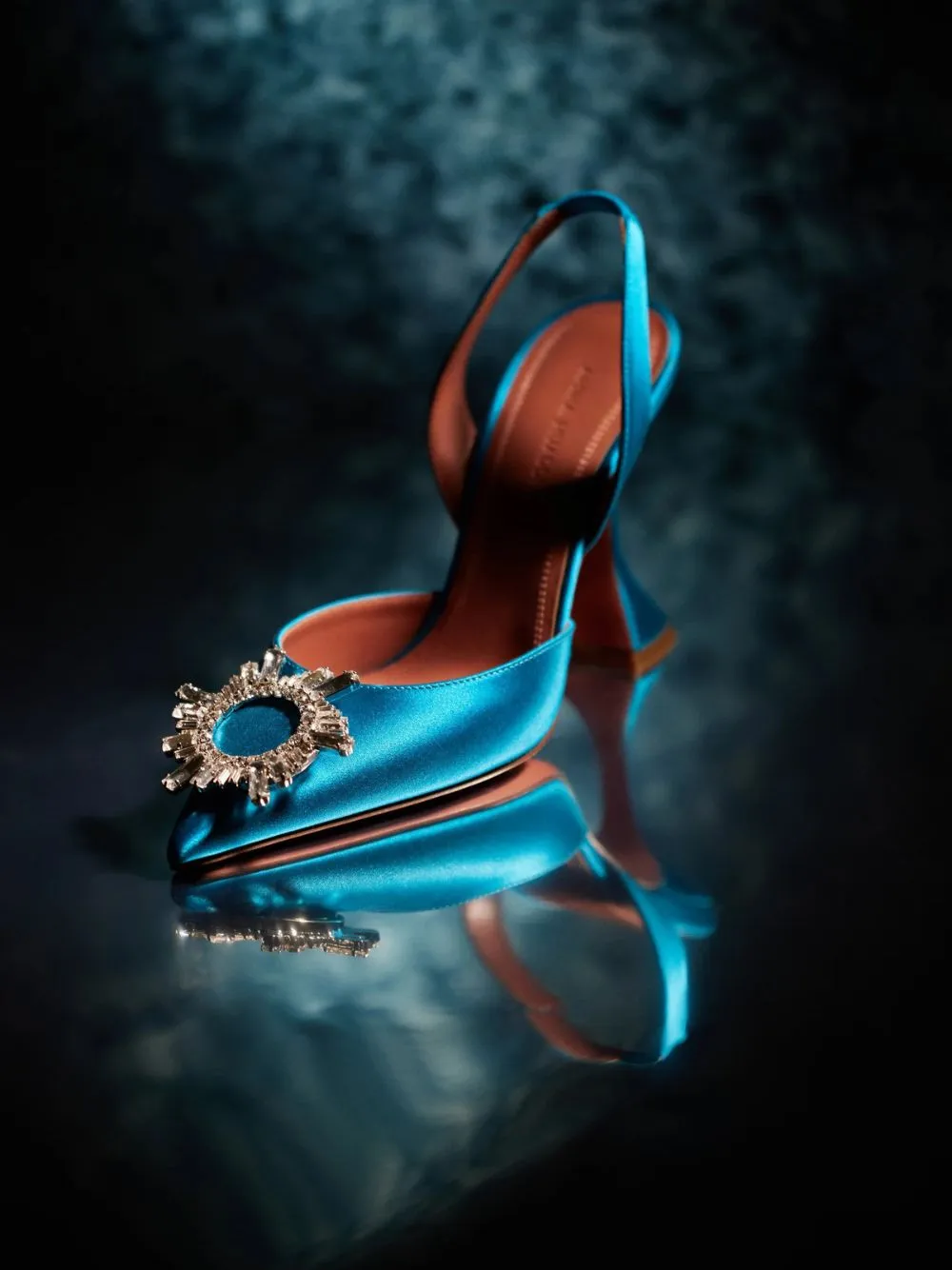 Begum Sling 95mm Satin Pumps