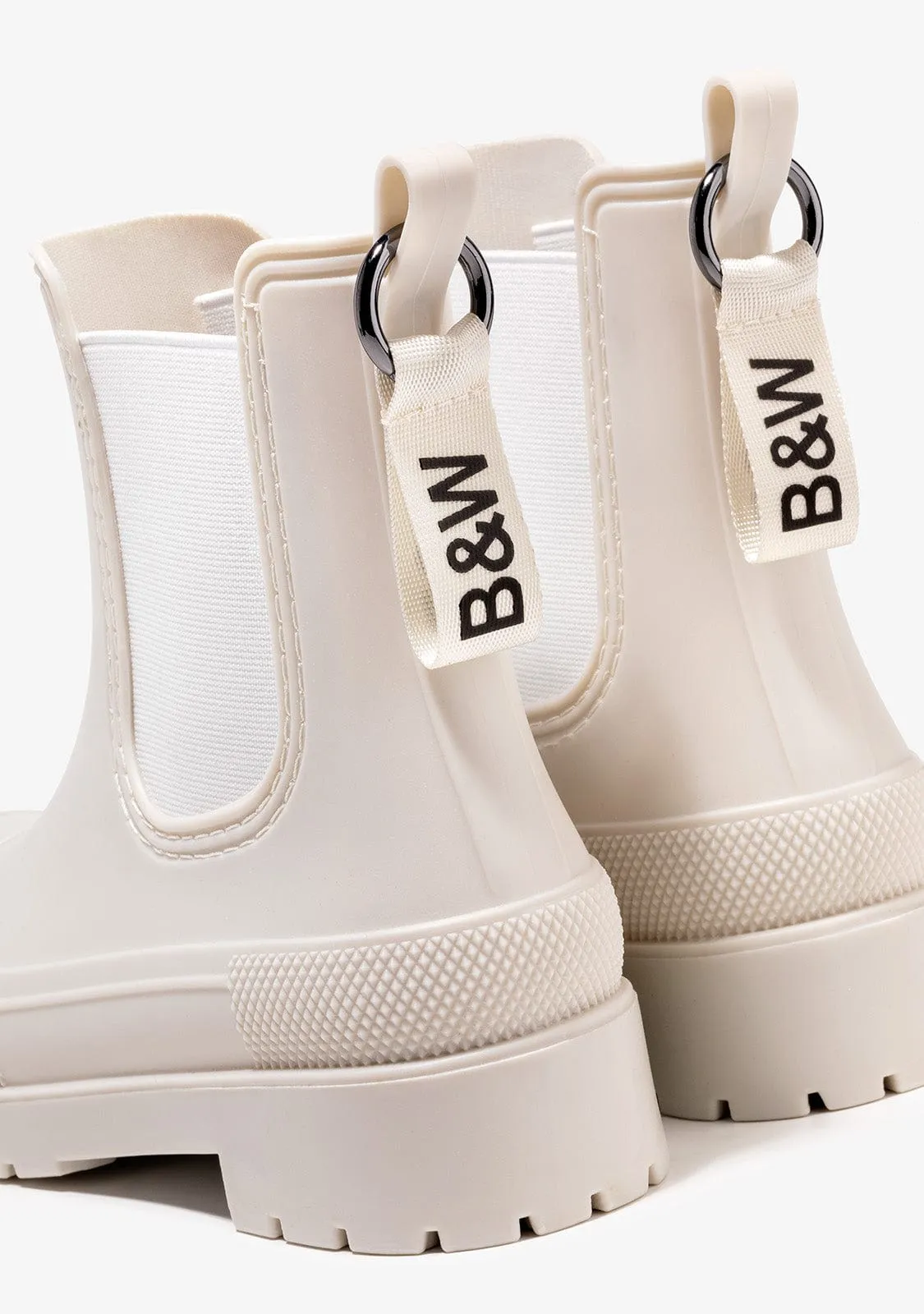 Beige Rain Boots