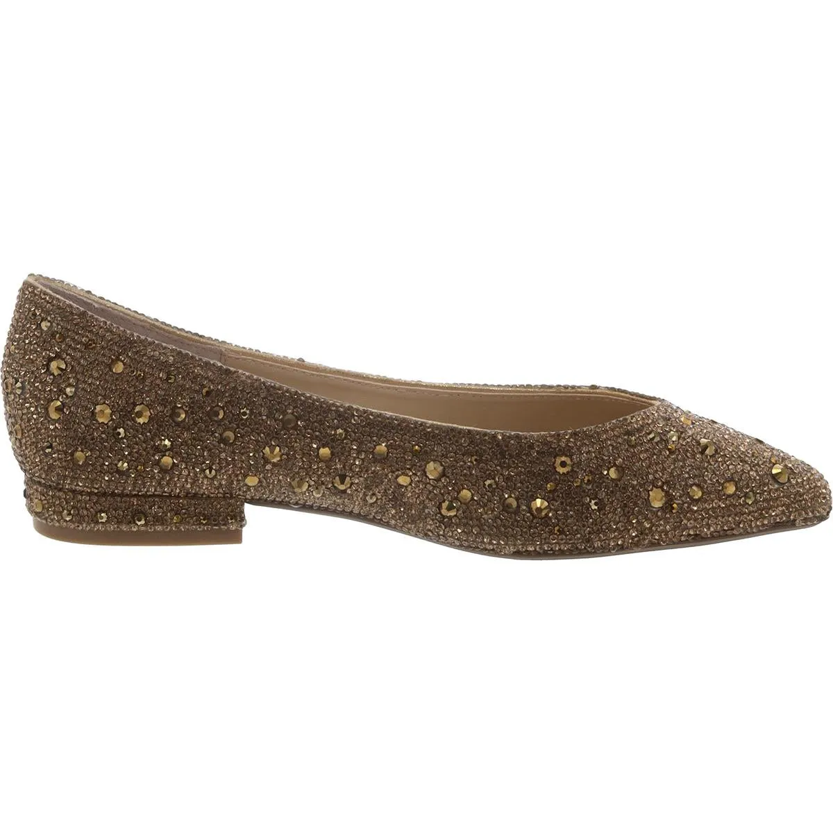 Betsey Johnson Womens Jude Embellished Low Heel Pointed Toe Flats