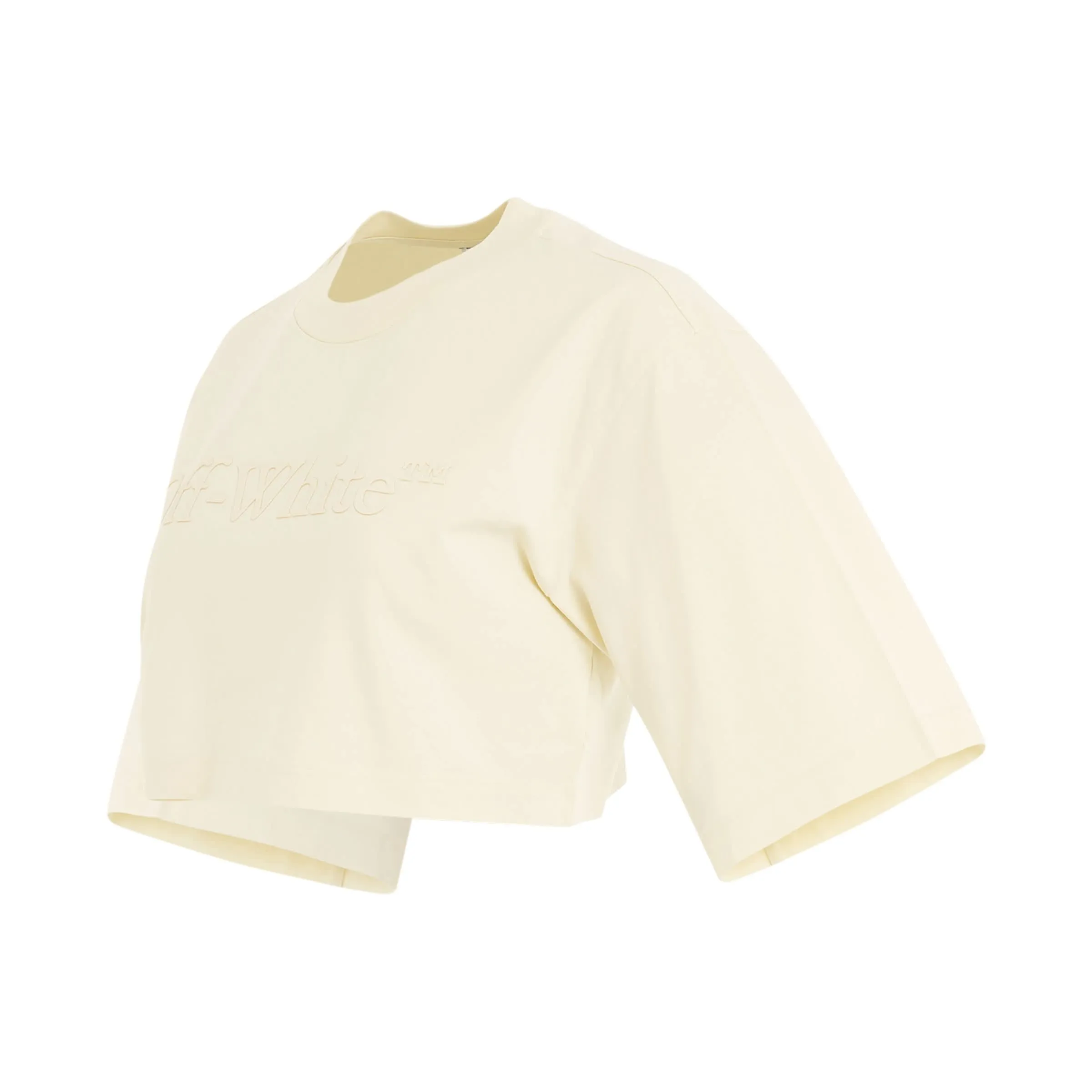 Big Logo X Crop T-Shirt in Beige