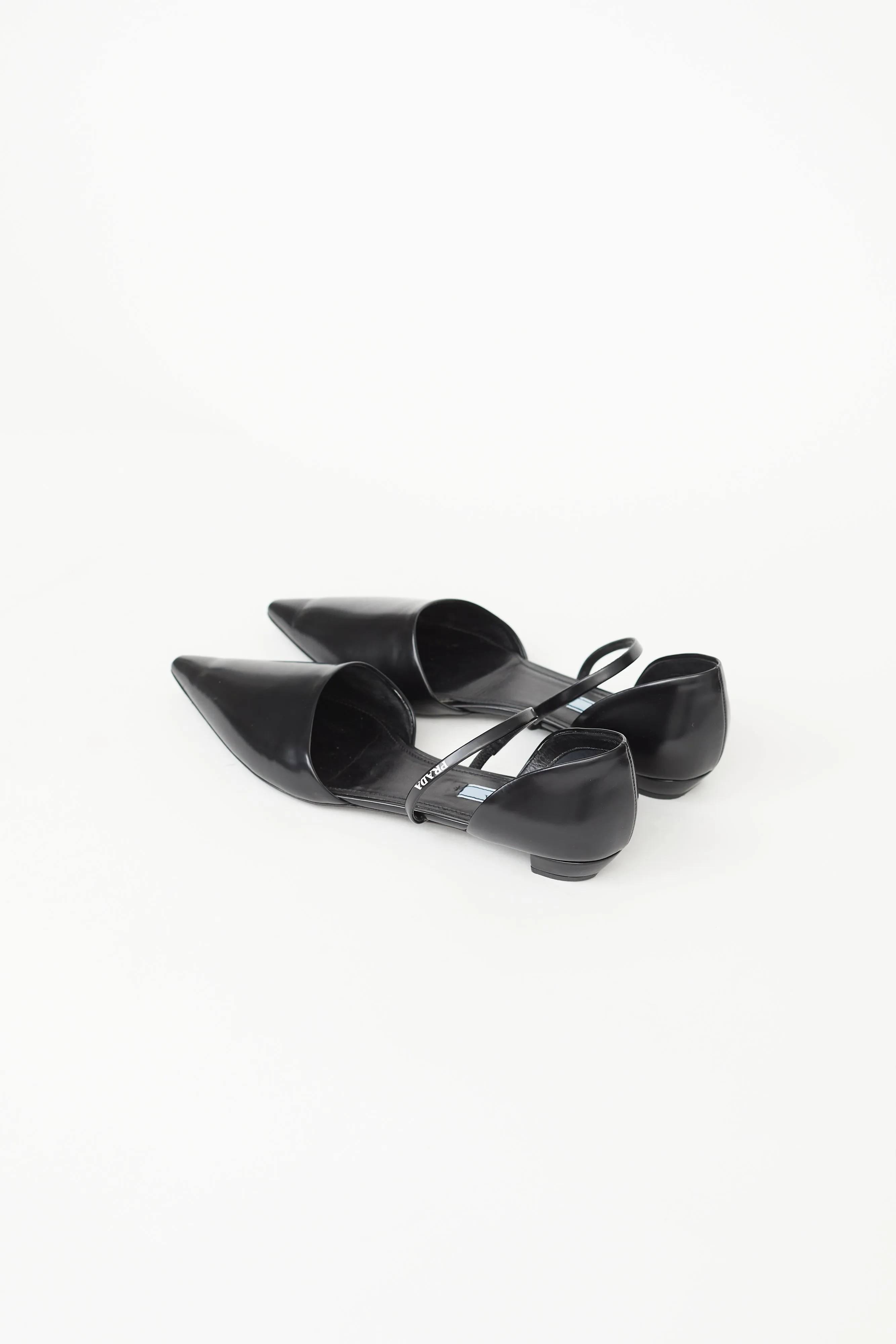 Black Patent Leather Pointed Flat