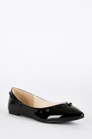 Black Pointed Toe Patent Pumps