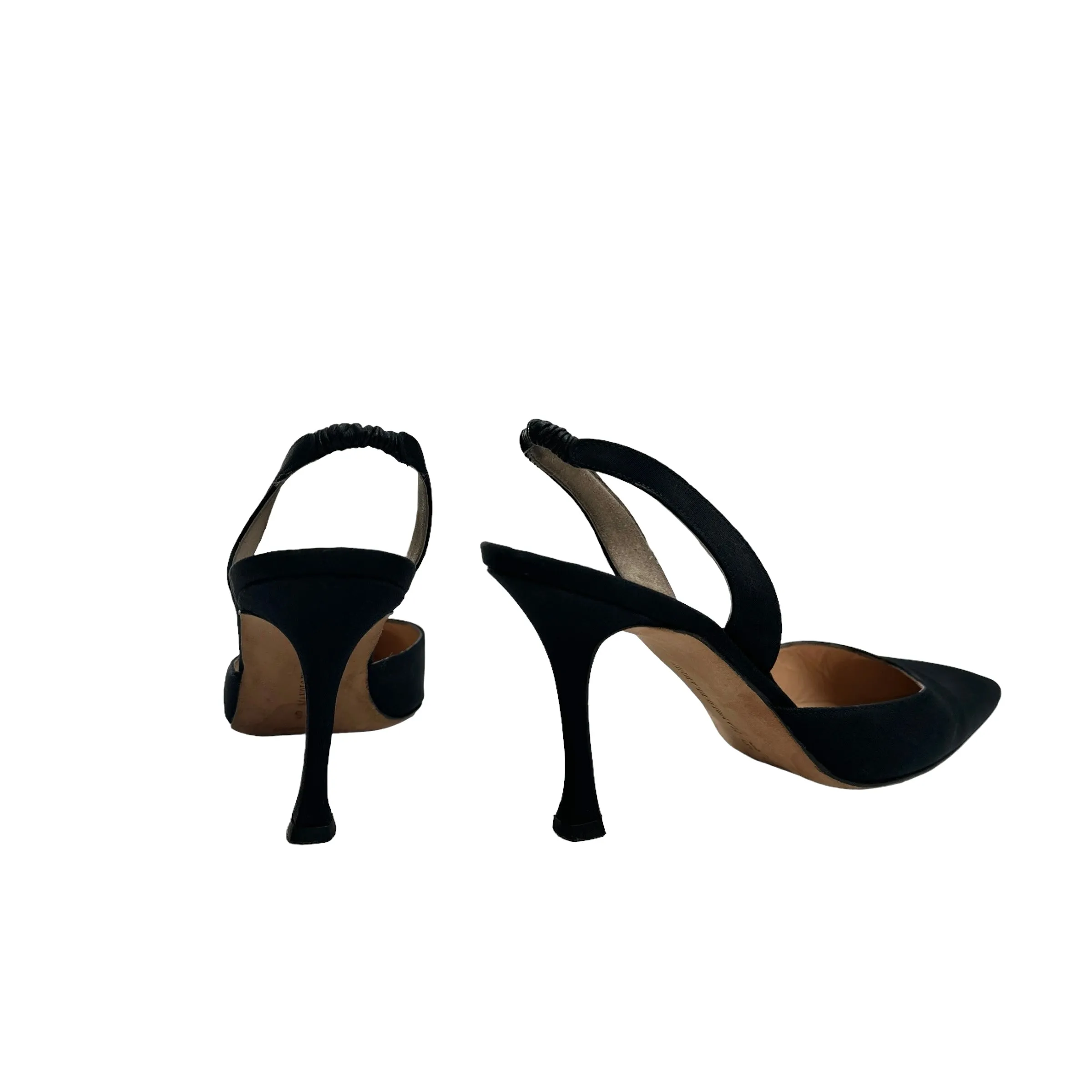 Black Slingback Heels - 5
