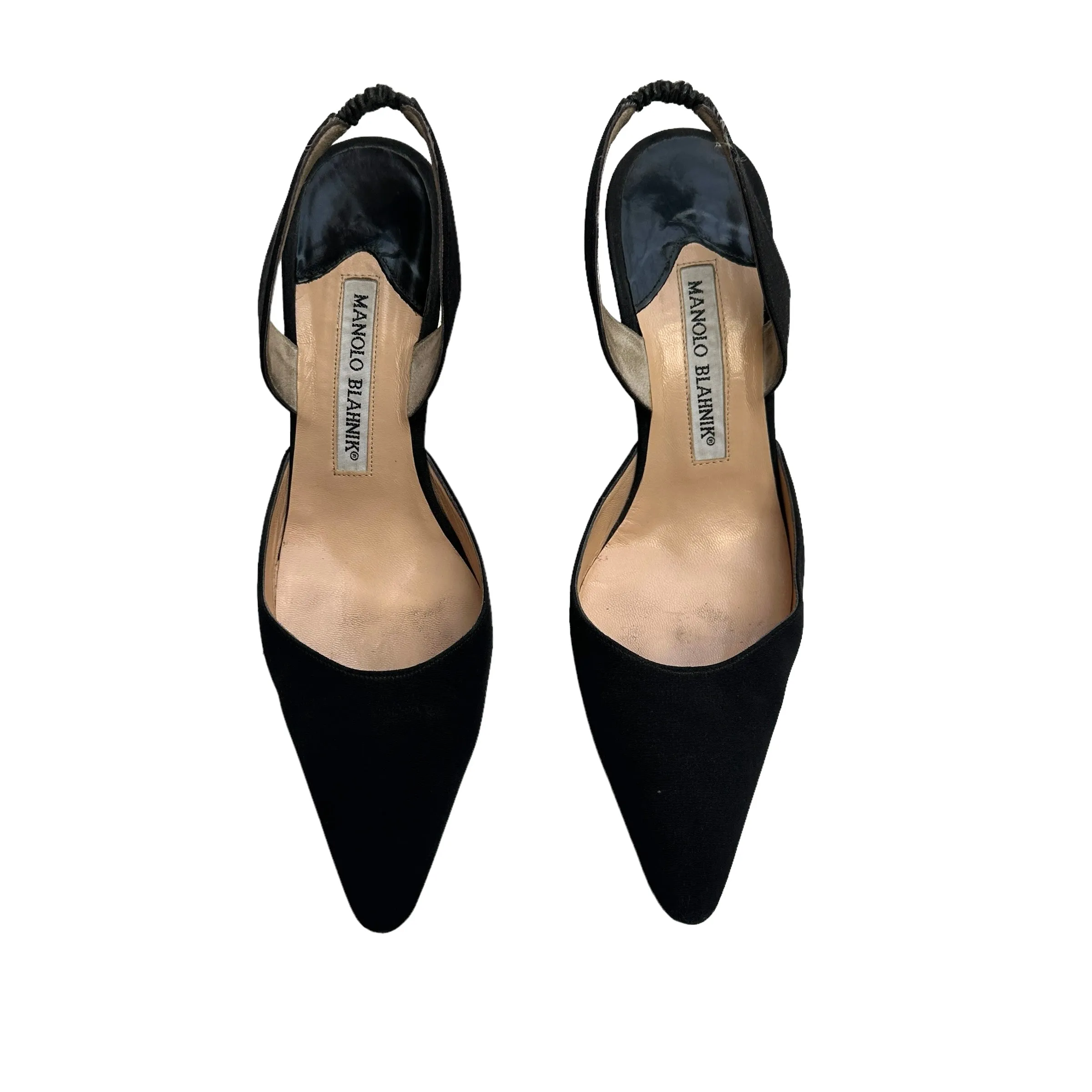 Black Slingback Heels - 5