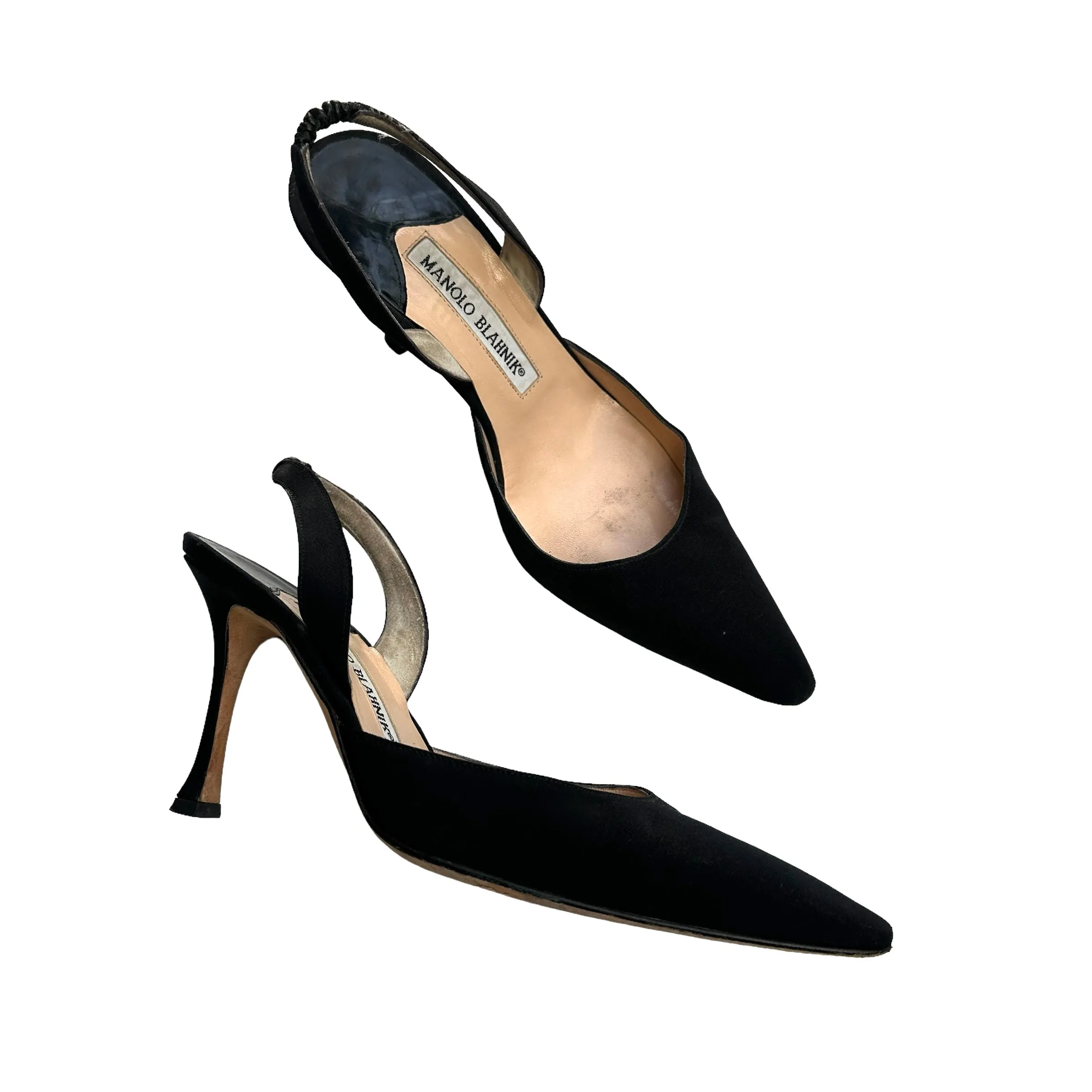 Black Slingback Heels - 5