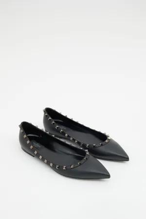 Black Stud Ballet Flat
