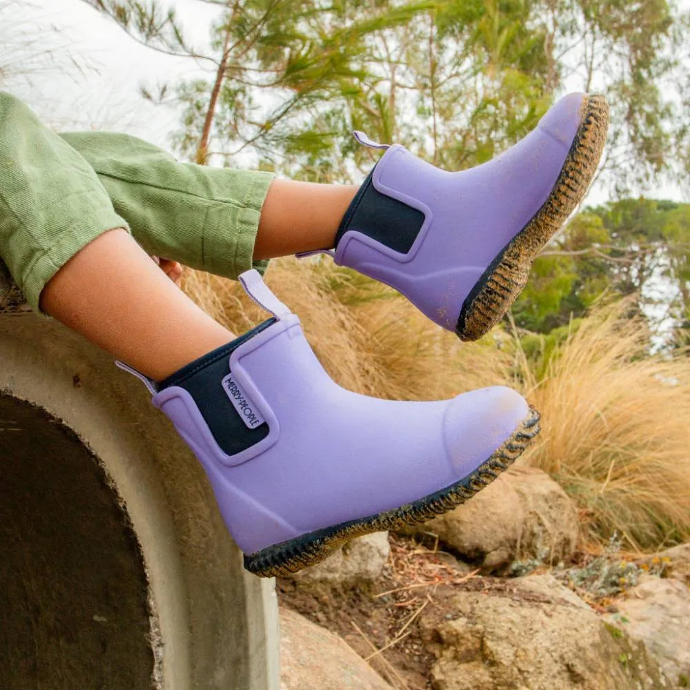 Bobbi Kids Wellington Boot // Lavender & Navy