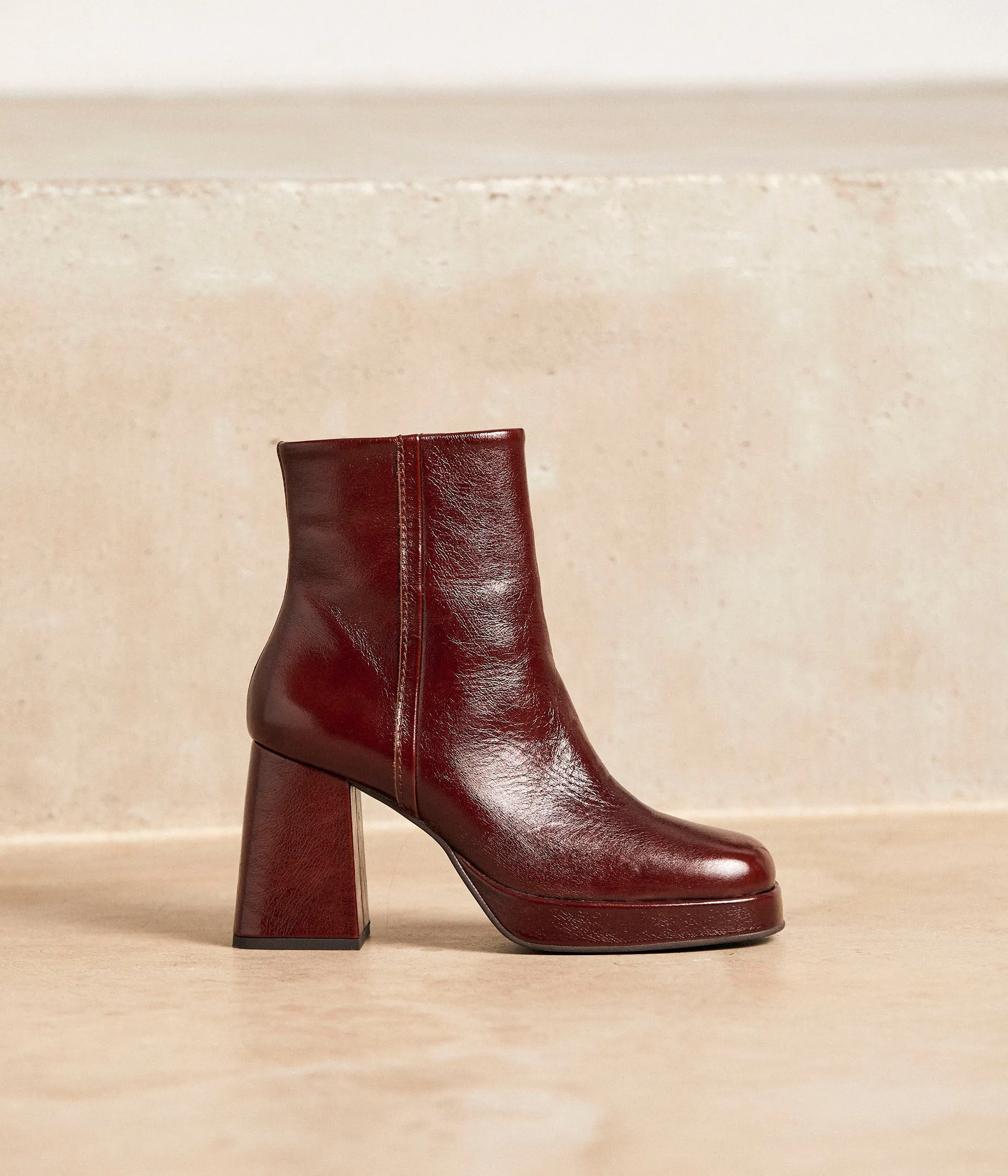 Boots marron plateforme Athenais