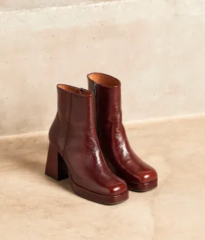 Boots marron plateforme Athenais