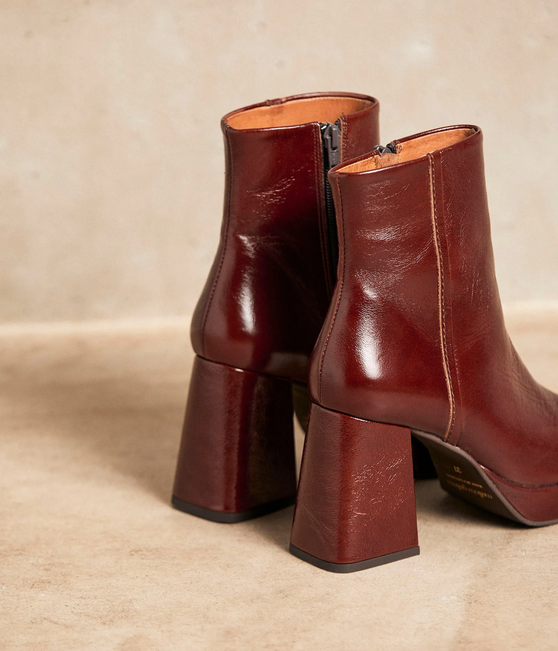 Boots marron plateforme Athenais