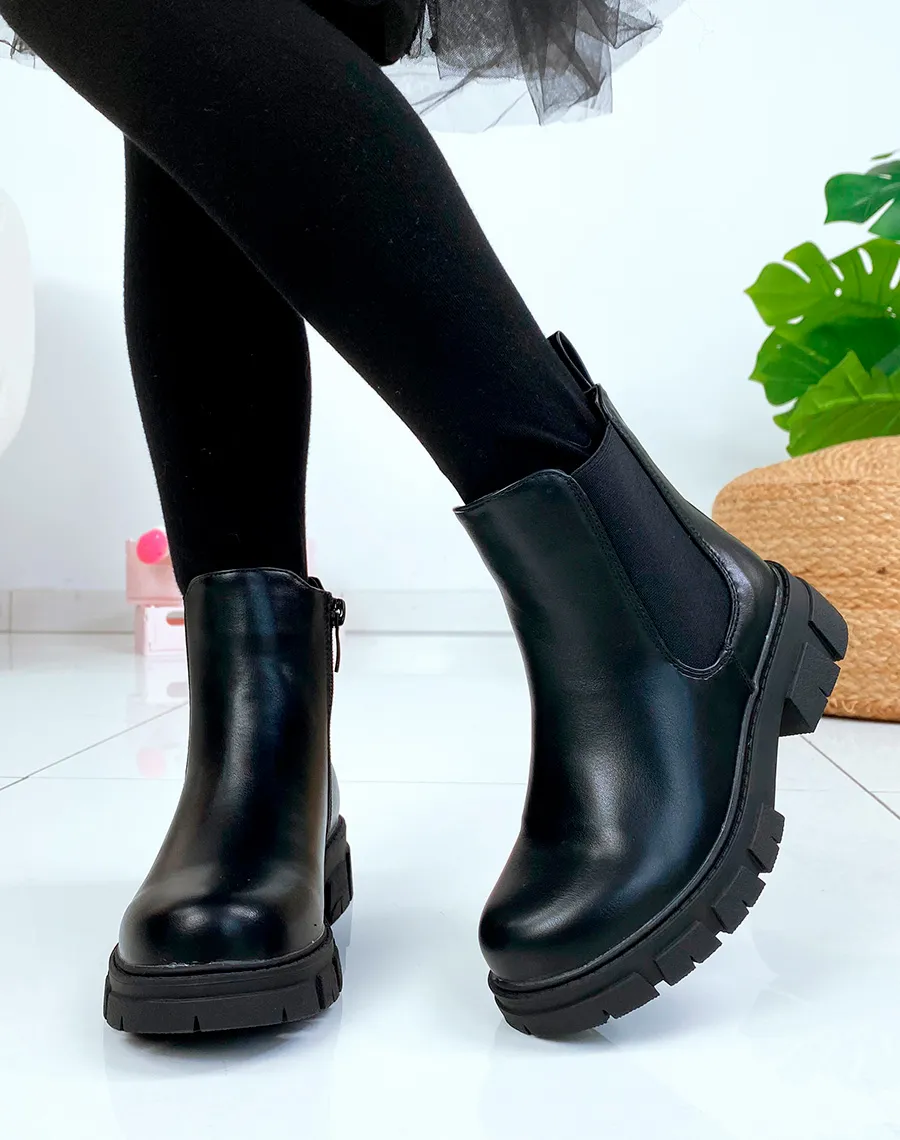 Bottines noires style chelsea boots
