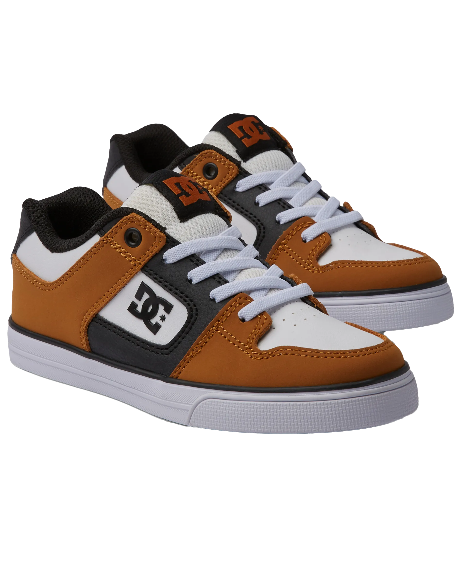 Boys Pure Elastic Shoes in Wheat & White