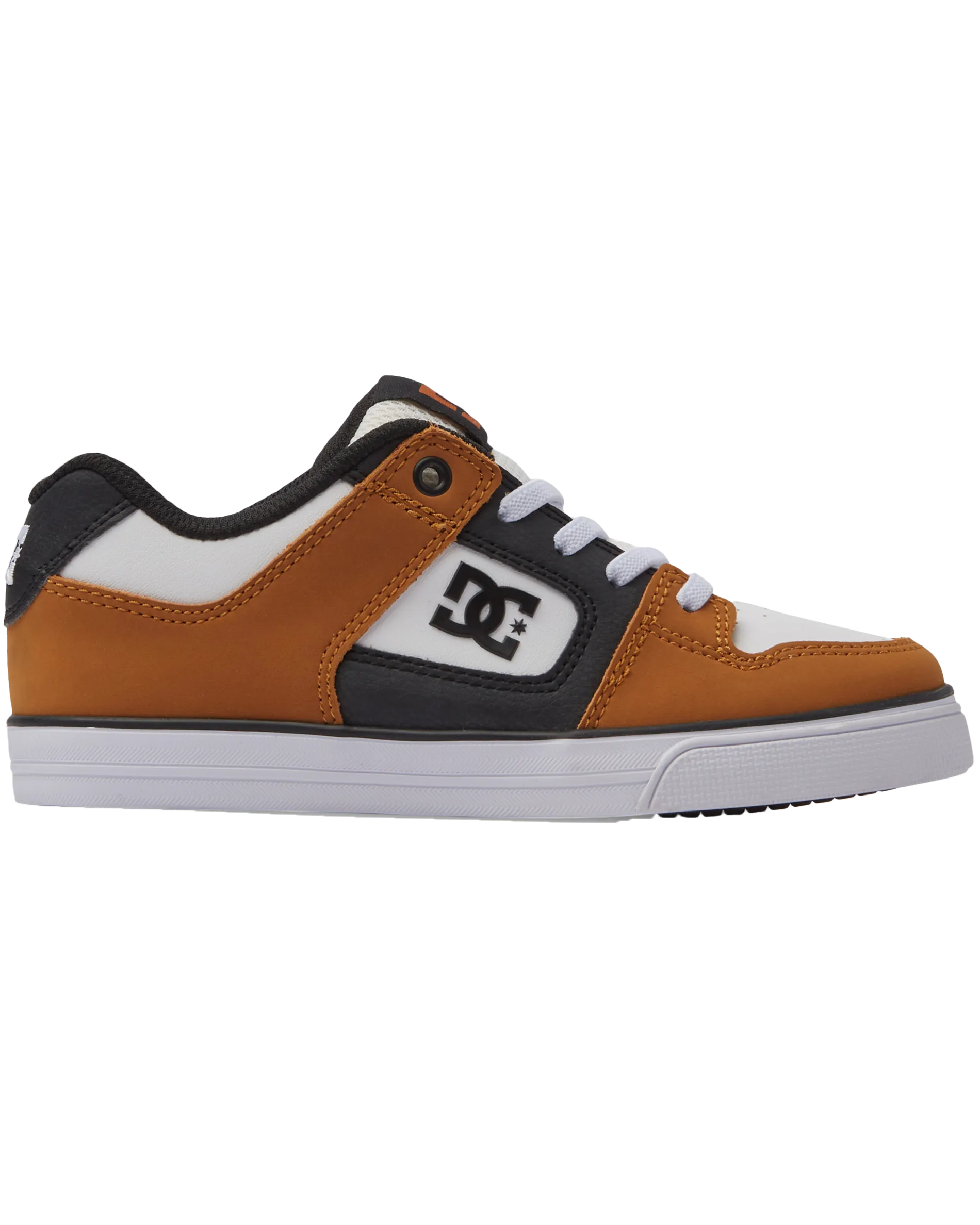 Boys Pure Elastic Shoes in Wheat & White
