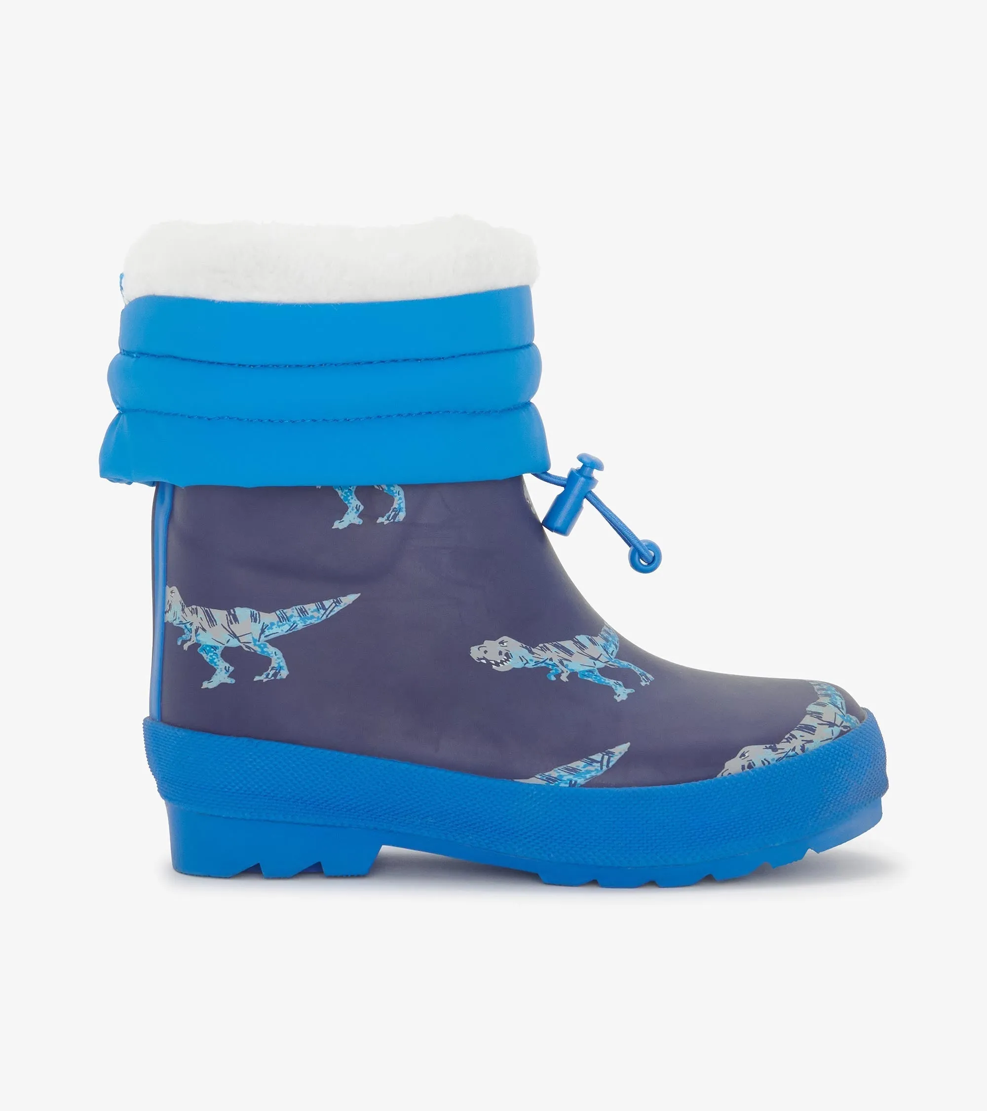 Boys T-Rex Attack Sherpa Lined Wellies