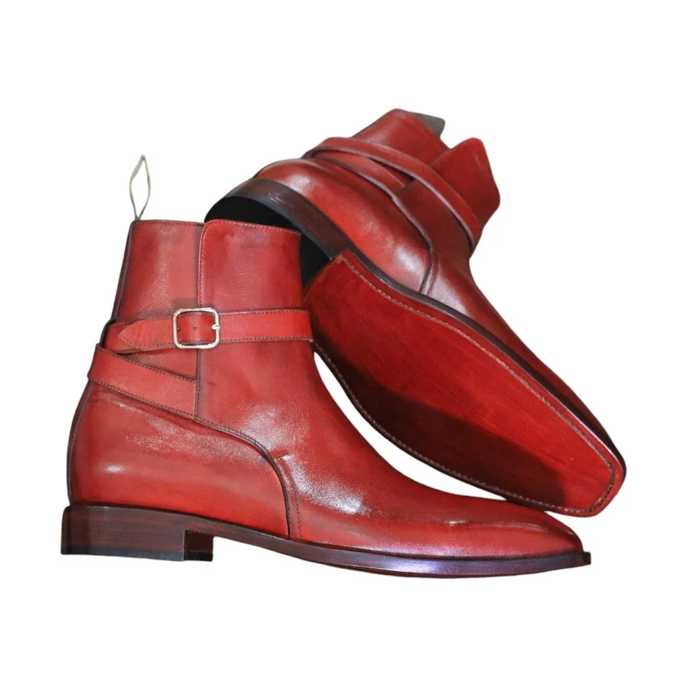 Burgundy Jodhpur Boots – Handcrafted Leather Excellence by Posh Footwear