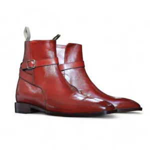 Burgundy Jodhpur Boots – Handcrafted Leather Excellence by Posh Footwear