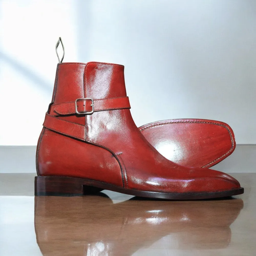 Burgundy Jodhpur Boots – Handcrafted Leather Excellence by Posh Footwear
