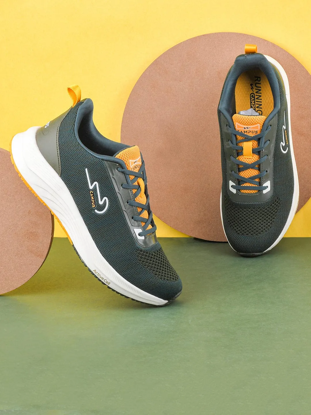 CAMP ZANE Green Men's Running Shoes