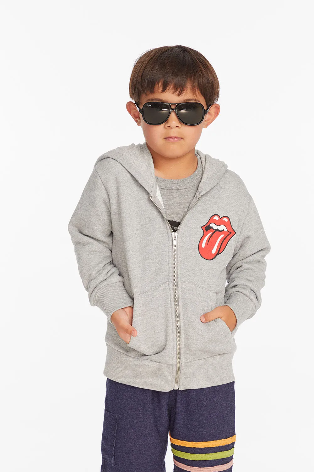 CHA Rolling Stones Script Logo Hoodie Zip Up