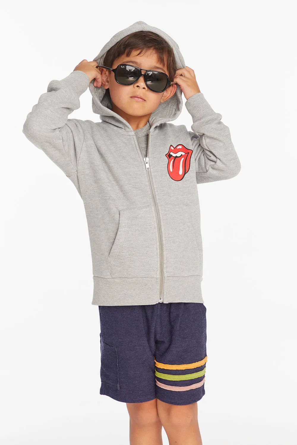CHA Rolling Stones Script Logo Hoodie Zip Up