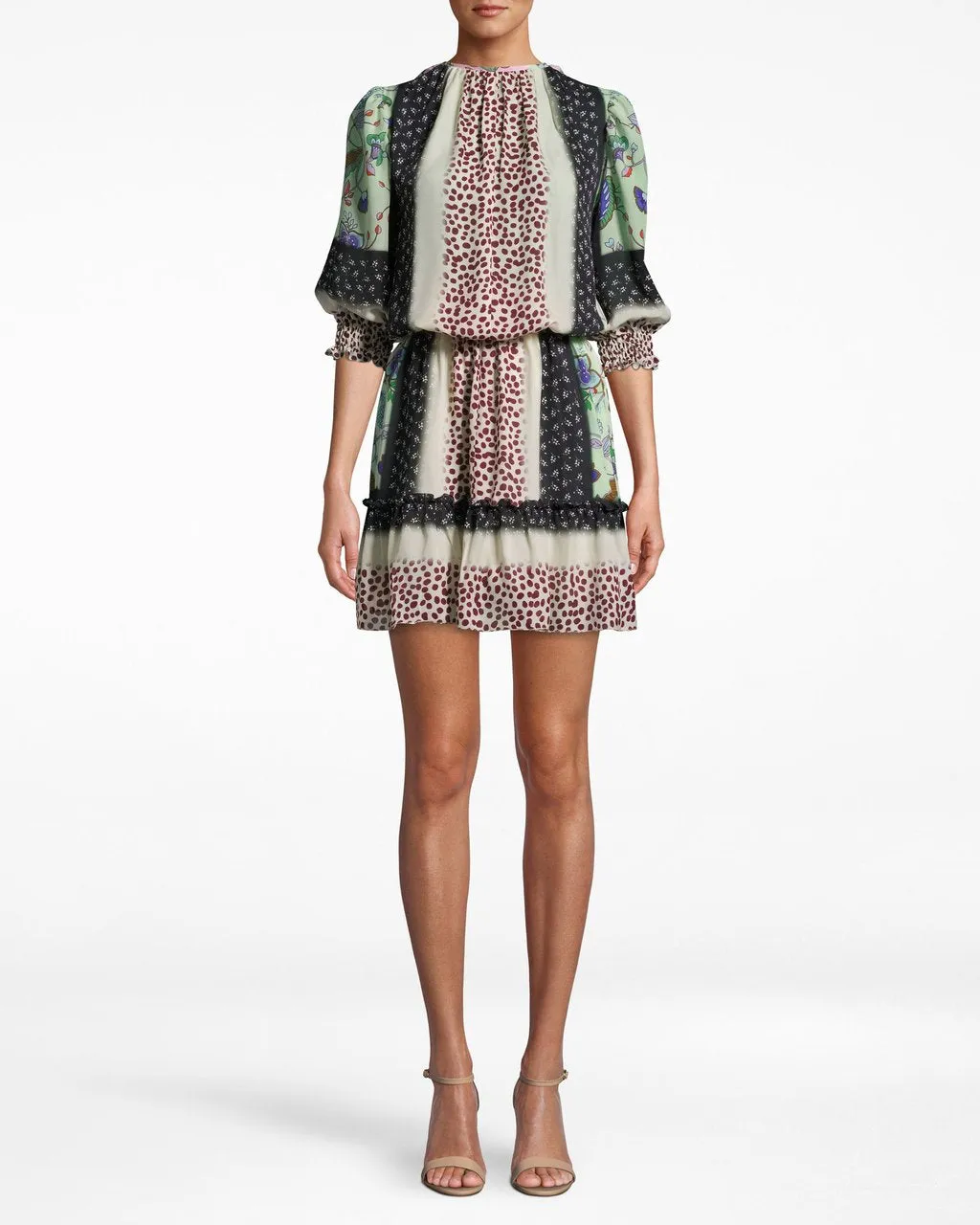 Chabana Scarf Smocked Dress In Multicolor