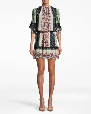 Chabana Scarf Smocked Dress In Multicolor