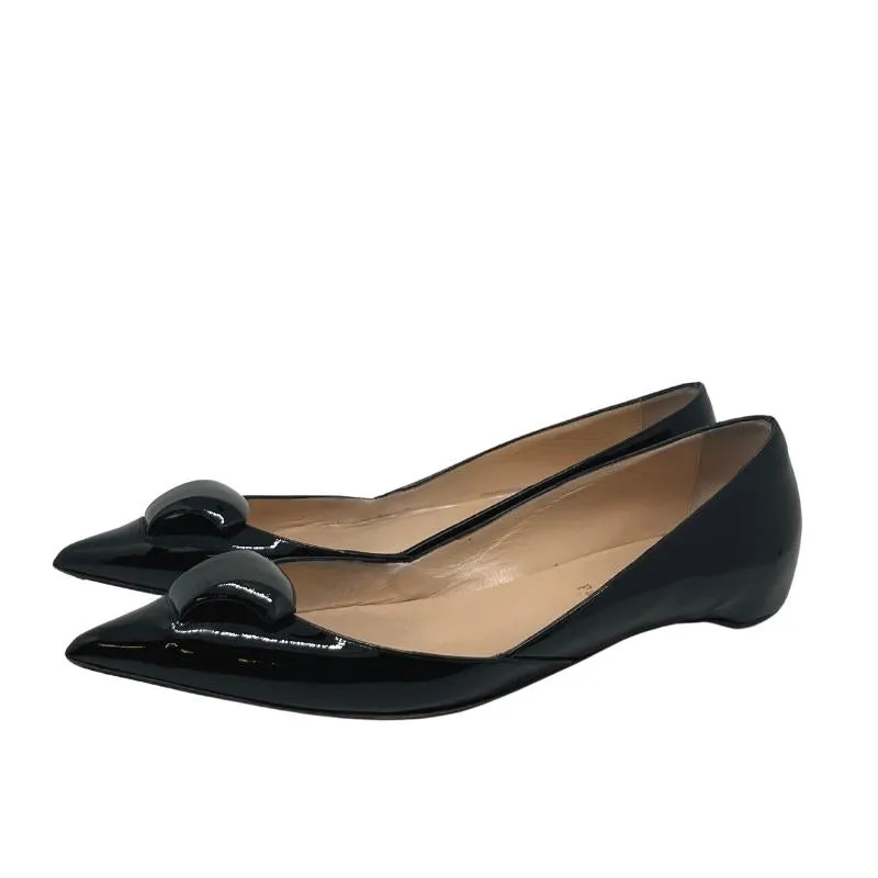 Christian Louboutin Patent Leather Pointed Toe Flats
