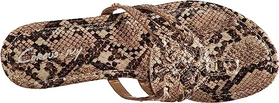 Circus By Sam Edelman Canyon Black/White Roccia Snake Print Thong Flats Sandals